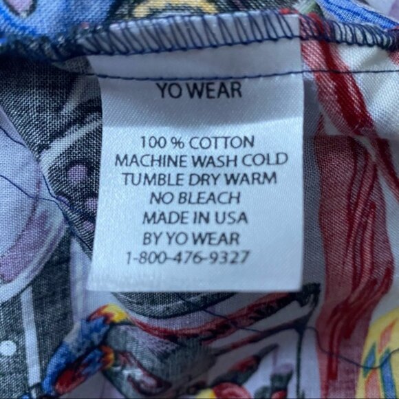 MAX BOXXER SHIRT HAWAIIAN CASUAL BUTTON DOWN RACE CARS AMERICANA SIZE L - Picture 10 of 10